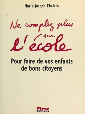 cover image of Ne comptez plus sur l'école